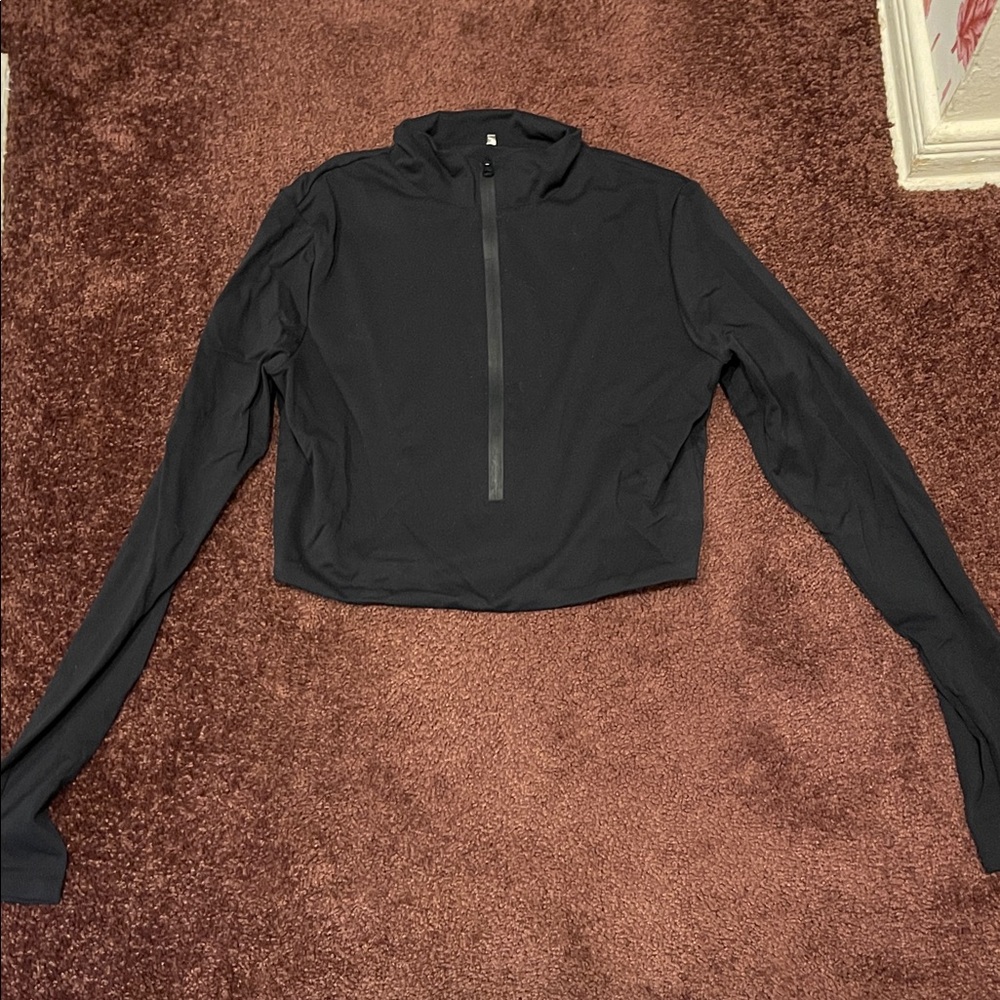 Meshki Black Women's Zip-Up Sweatshirt